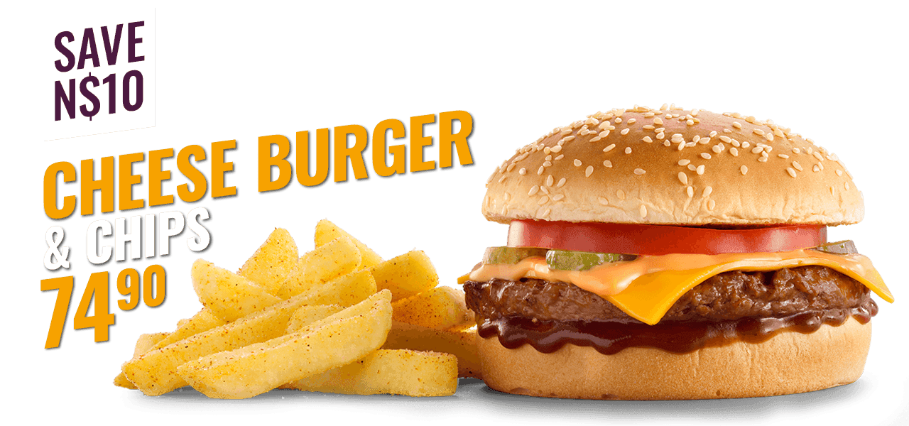 Cheese Burger and Chips Promo